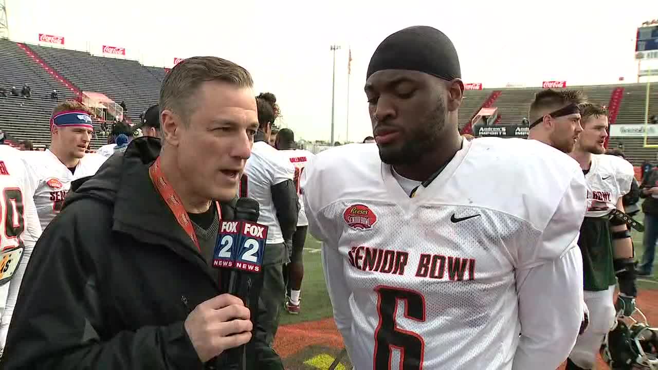 Lions at the Senior Bowl - Josh Uche