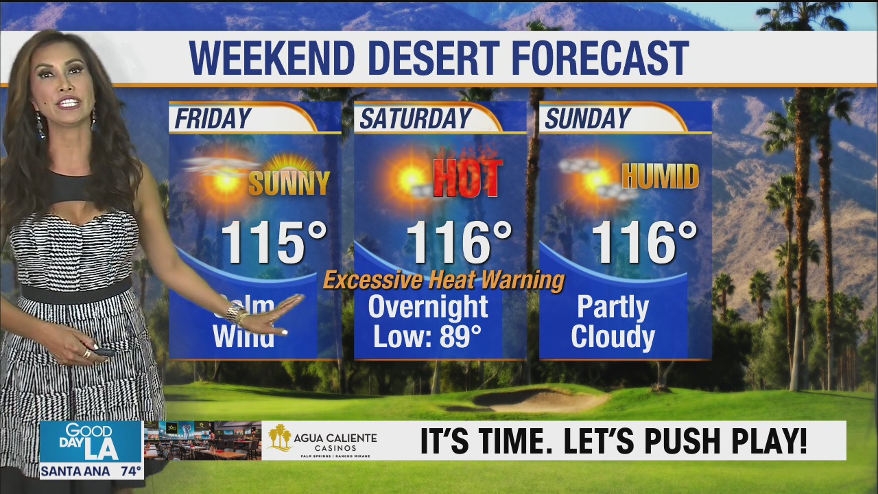 Weekend desert forecast for August 14-16