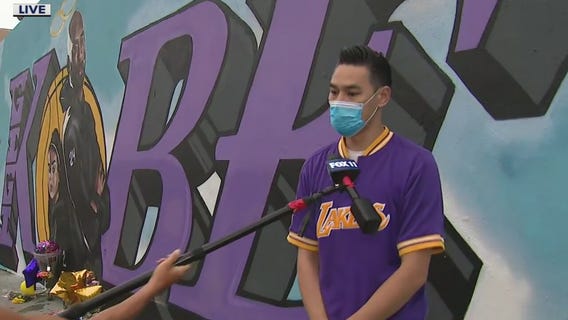 Local muralist celebrates Kobe Bryant Day through art