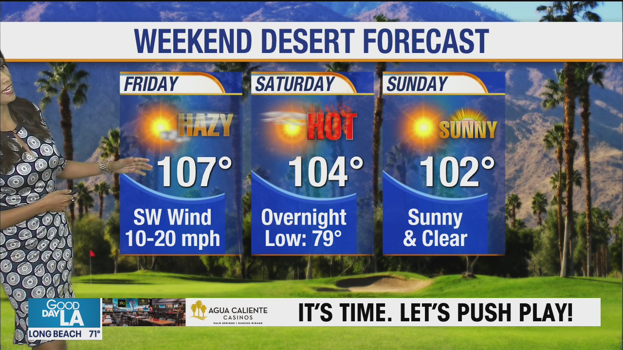 Weekend desert forecast for Sept. 18-20