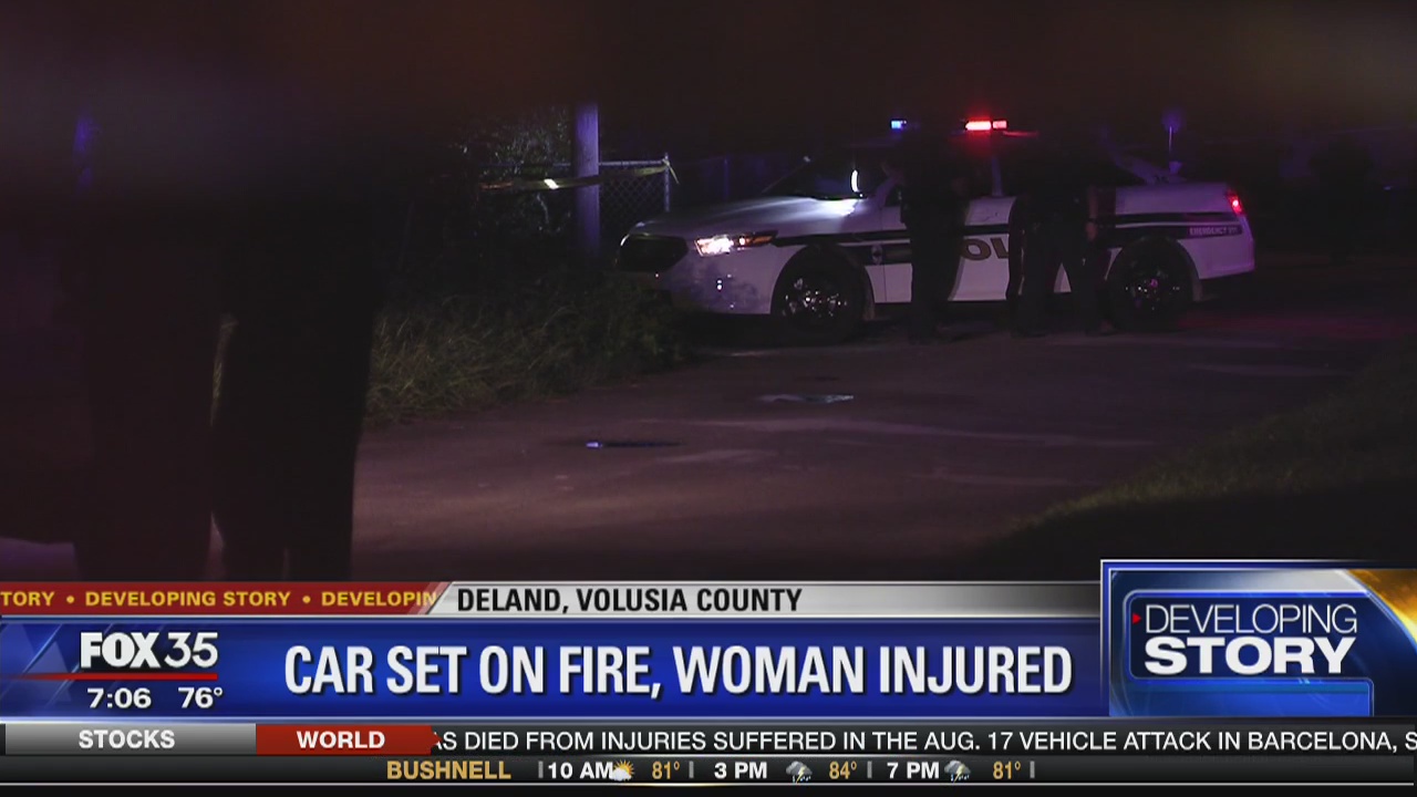 Car set on fire, woman injured | FOX 35 Orlando