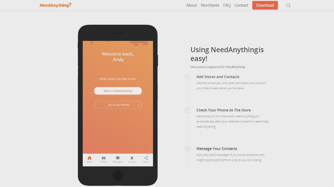 NeedAnything App allows you to help your neighbors if you're headed out