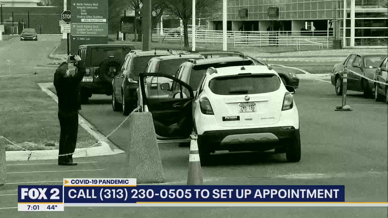 Drive-through testing for coronavirus kicks off in Detroit Friday morning