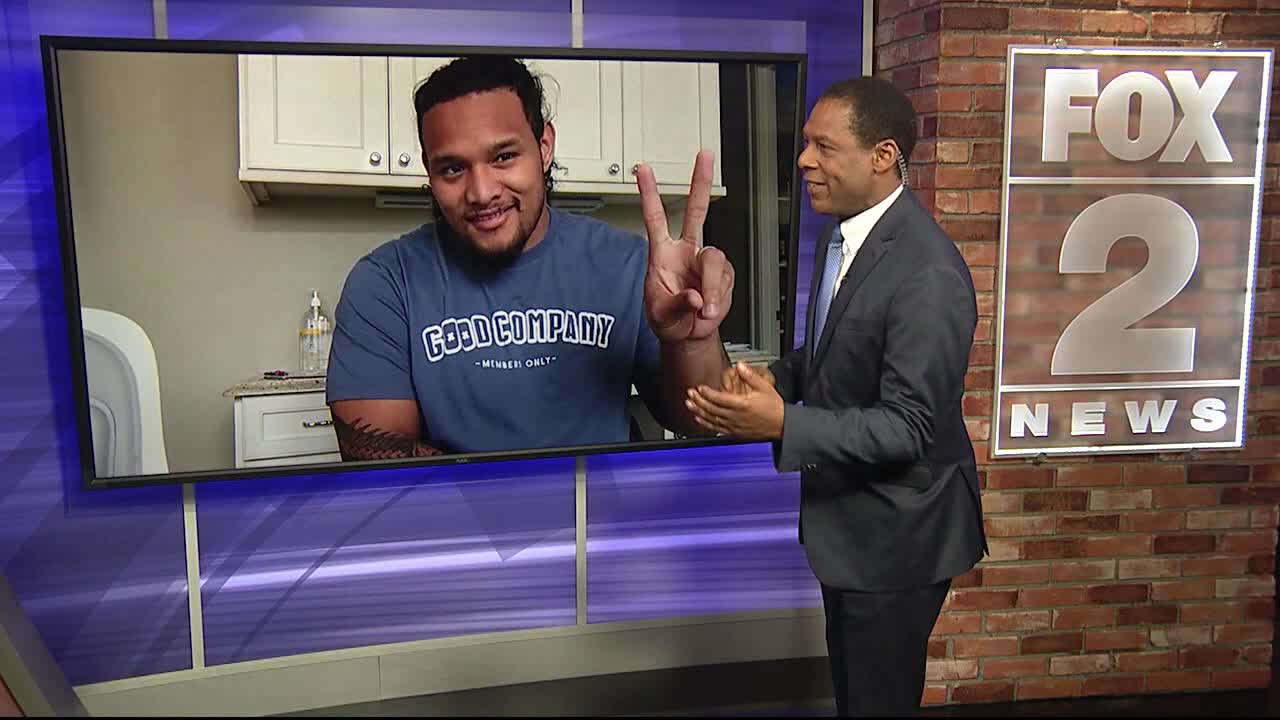 WATCH - Woody Woodriffe is joined via Skype by new Lions Defensive Tackle Danny Shelton