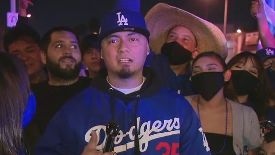 Party continues in East LA after Dodgers win