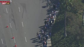 Massive line for Dodgers championship merchandise