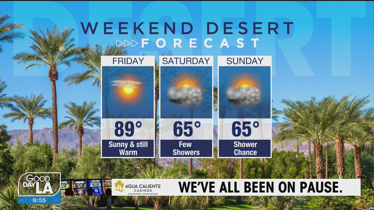 Weekend desert forecast for November 6 - 8