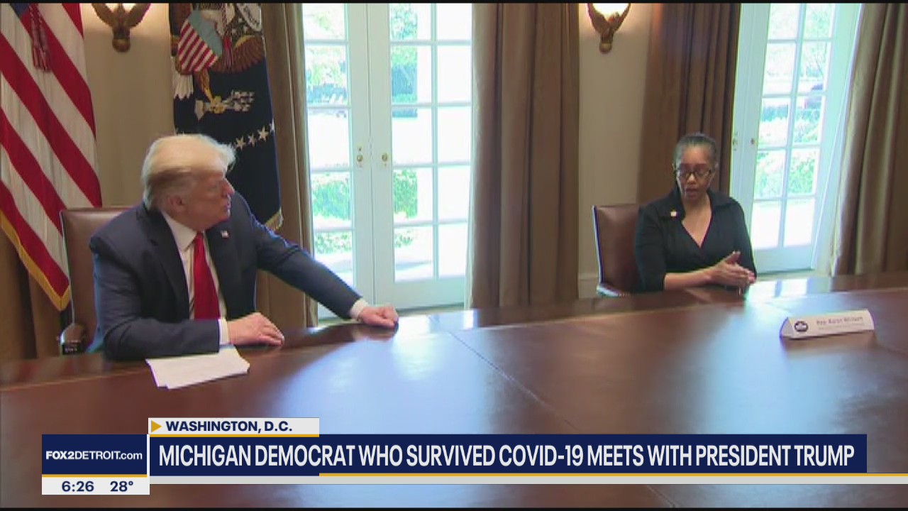 Detroit lawmaker visits President Trump to discuss COVID-19 recovery