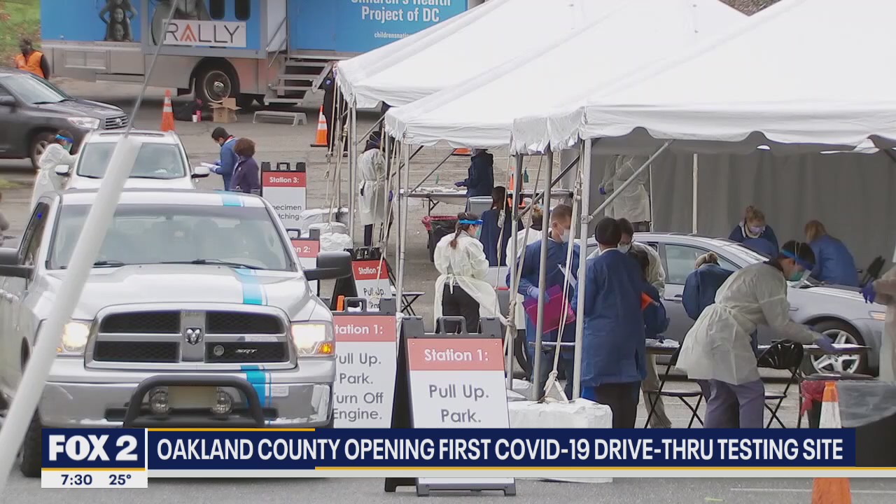 New drive-thru testing site opens in Oakland County
