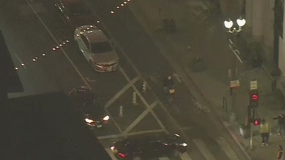 Bicyclist nearly gets hit by a pursuit suspect