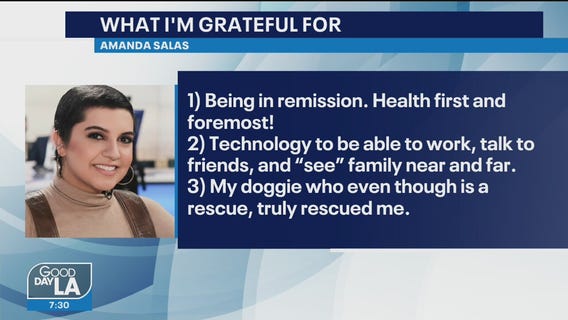 Amanda Salas shares what she's thankful for