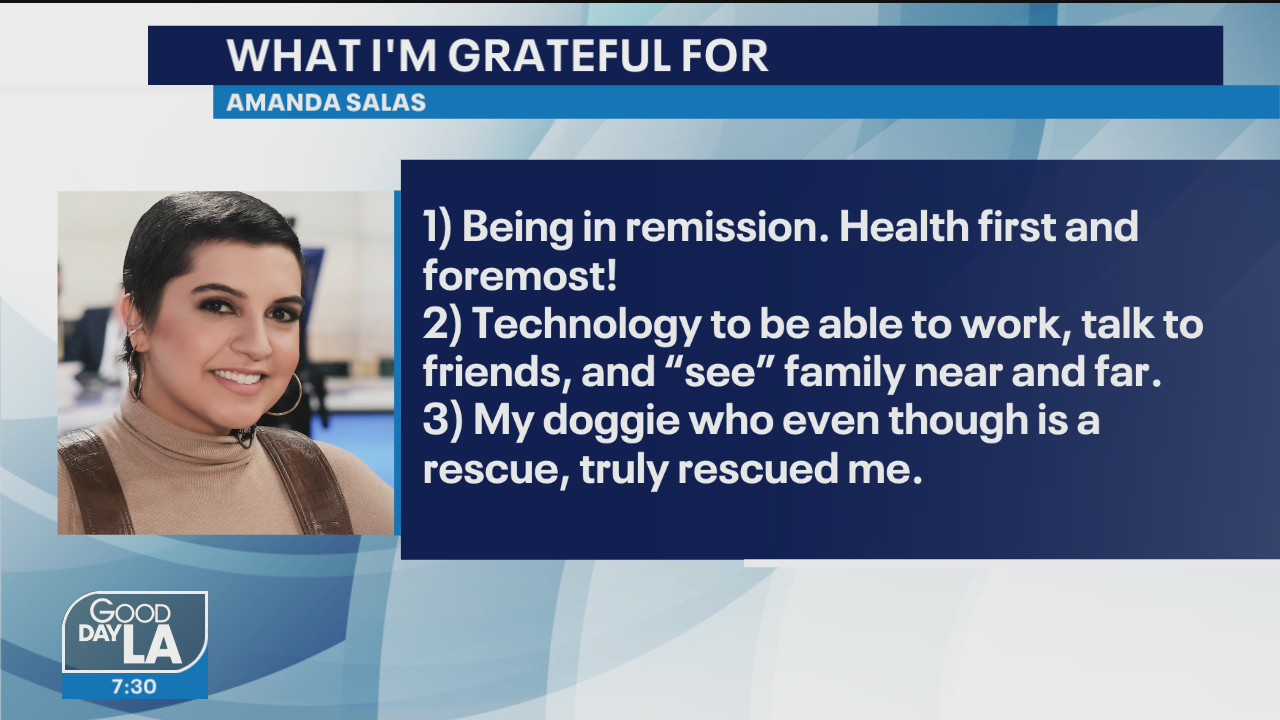 Amanda Salas shares what she's thankful for