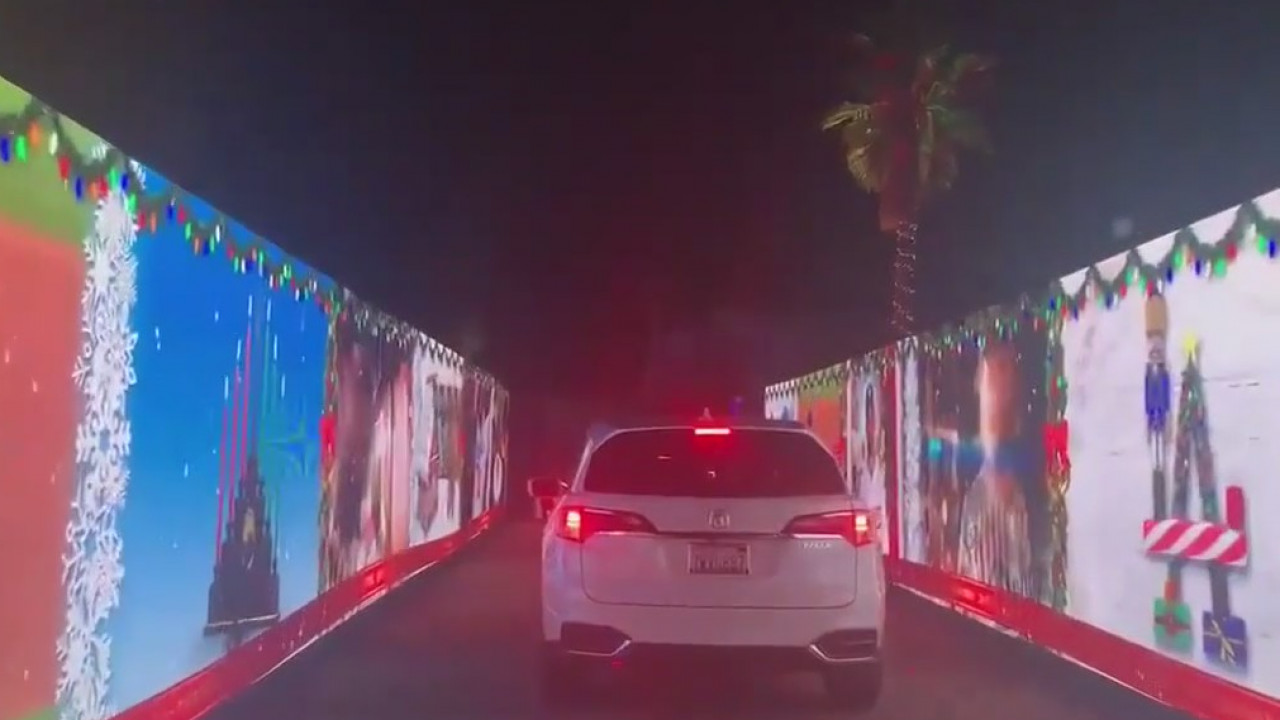 Hundreds show up for opening night of the Dodgers Holiday Festival