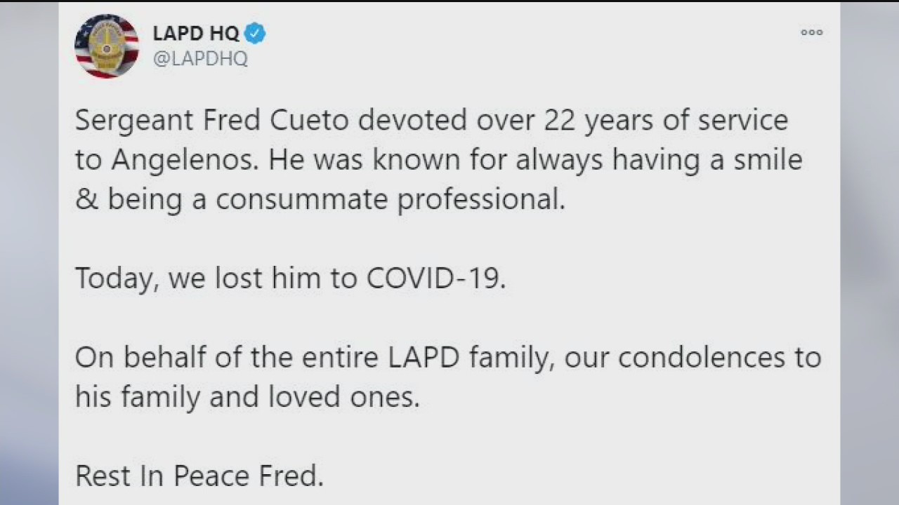 Longtime LAPD sergeant dies of COVID-19