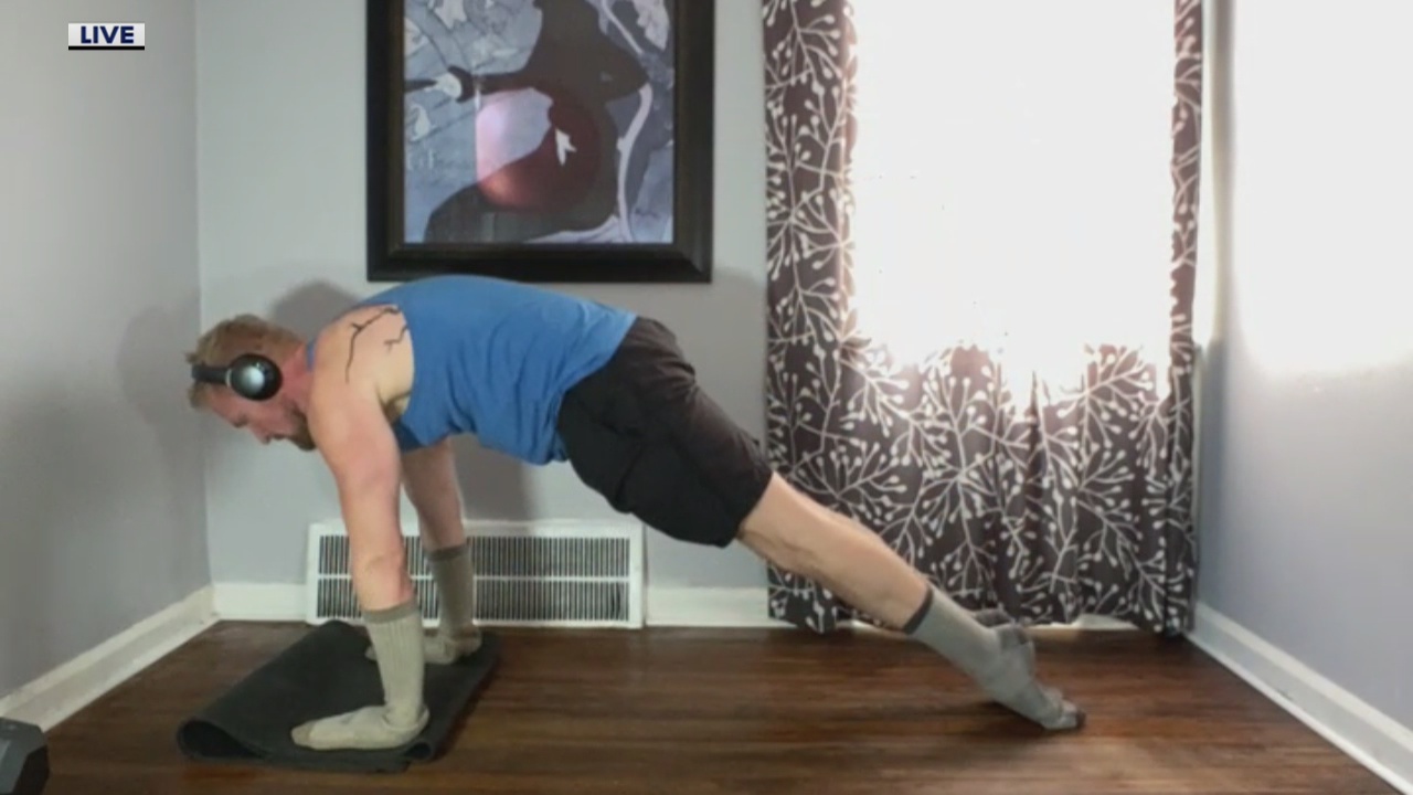 Staying fit at home, with socks