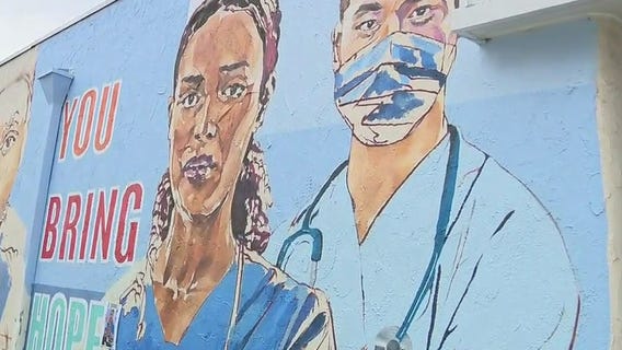 Mural in Santa Monica honors frontline heroes
