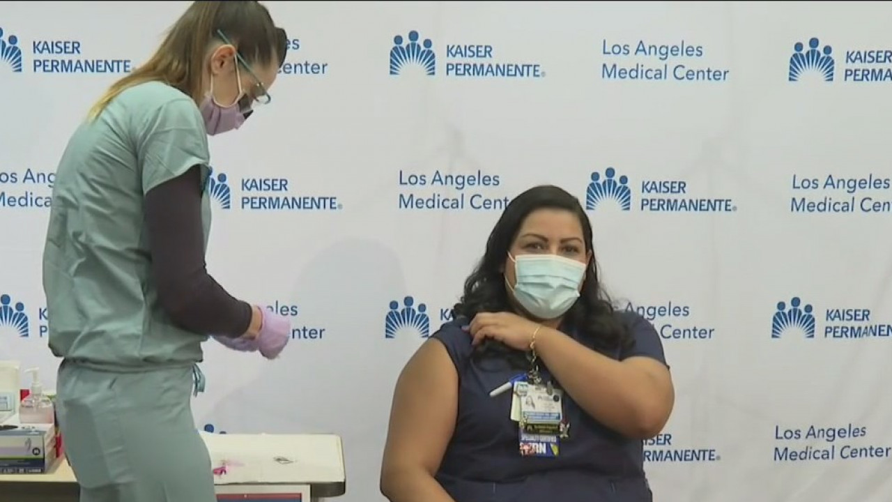 Frontline worker receives second vaccine