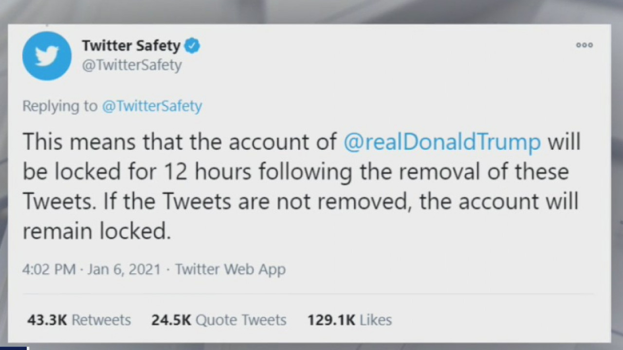 Twitter, Facebook muzzle President Trump amid deadly D.C. riots