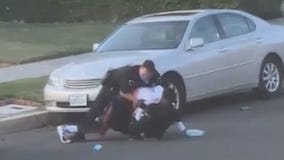 Woman who shot video showing 2 LAPD officers attacked by suspect speaks to FOX 11