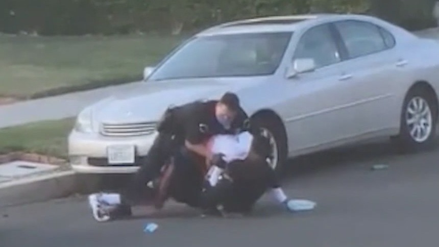 Woman who shot video showing 2 LAPD officers attacked by suspect speaks to FOX 11