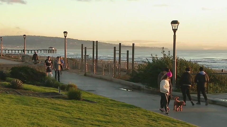 Manhattan Beach flashes picturesque sunset after being pelted by hail