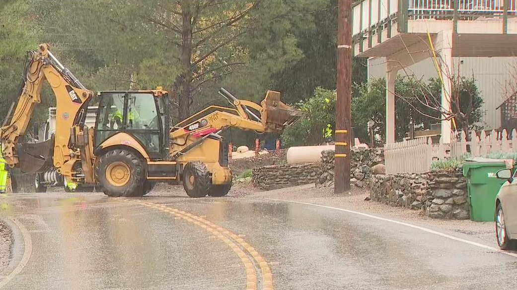Mudflows in Silverado Canyon