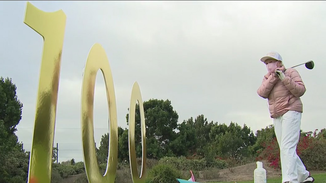 100-Year Old Golfer Celebrates Birthday On The Links