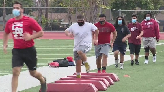 Student athletes in Santa Ana Unified School District back for conditioning drills