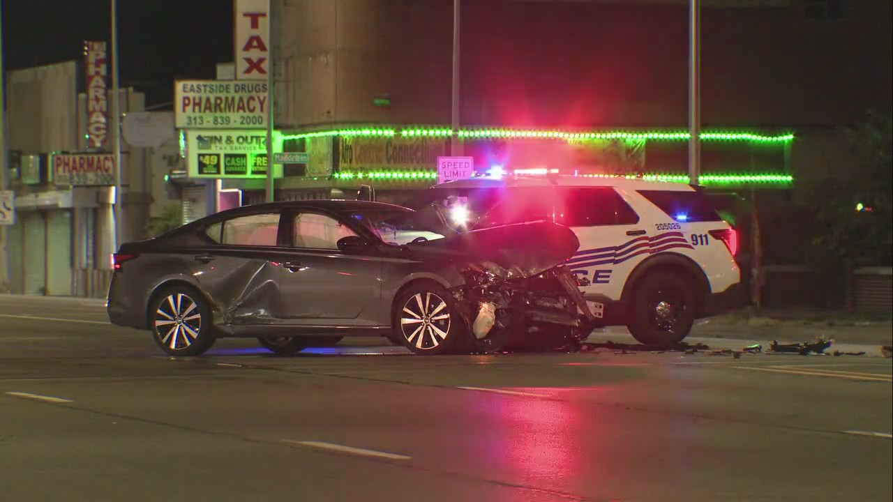 Vehicle carrying shooting victims collides with sedan, crashes into fast food restaurant on city's east side