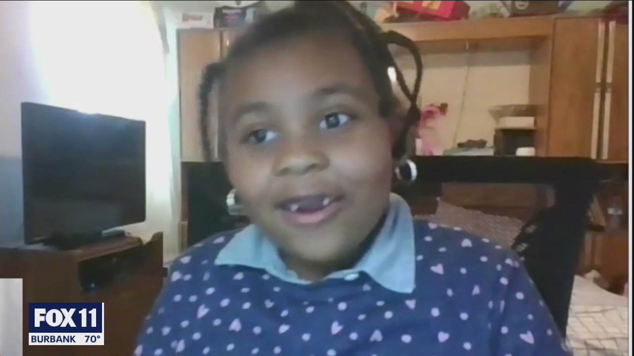 Inglewood first grader steals the show with poem on Zoom