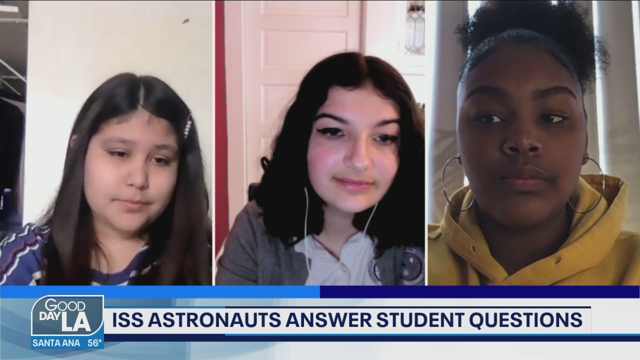NASA astronauts aboard the ISS answer questions from local students