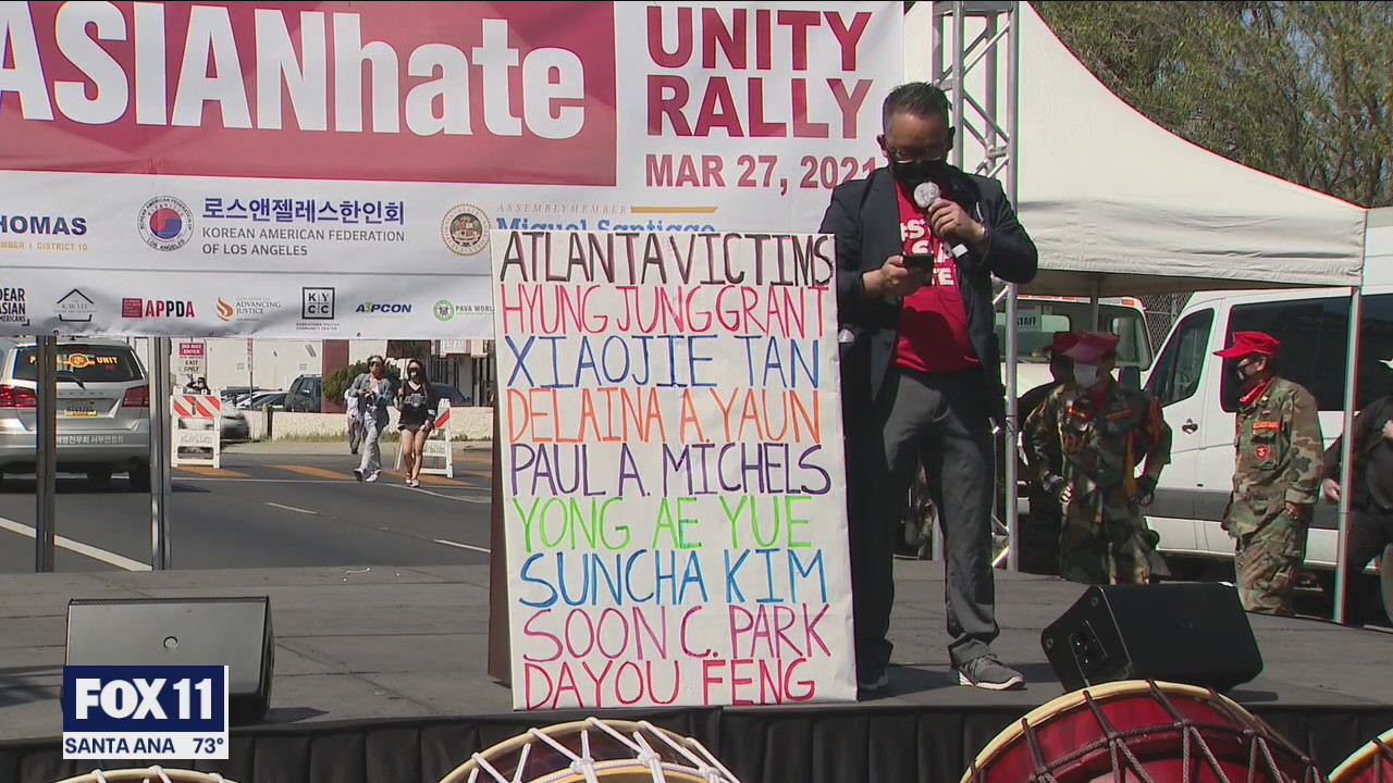 Hundreds march to 'Stop Asian Hate' in Koreatown