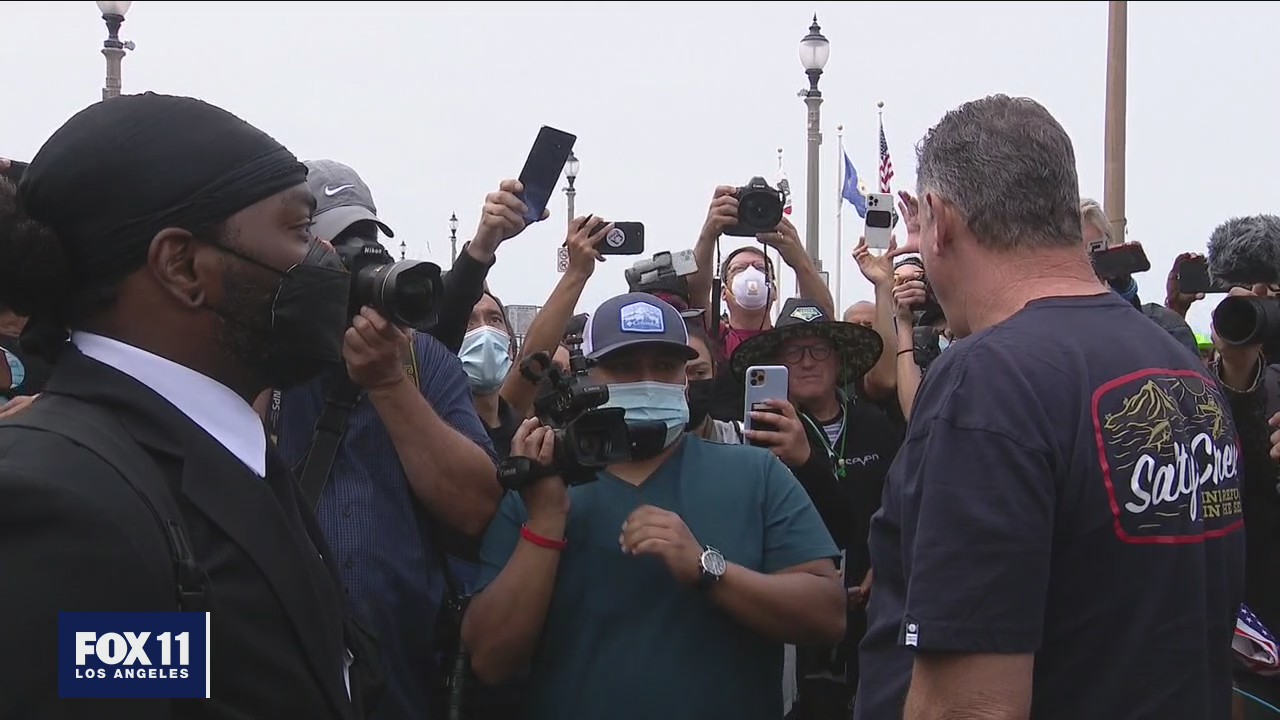 Police arrest 10 people at rally in Orange County