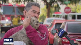 Upland Fire: Massive apartment blaze impacts more than 40 units, firefighter hurt