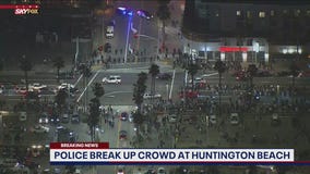Police break up massive party in Huntington Beach