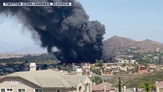 40 motorhomes destroyed after large fire erupts in Riverside County