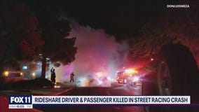 Rideshare driver, passenger killed in street racing crash