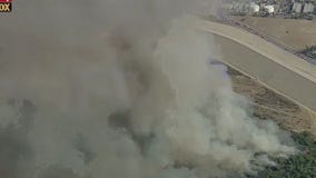 Crews battling vegetation fire in Irwindale