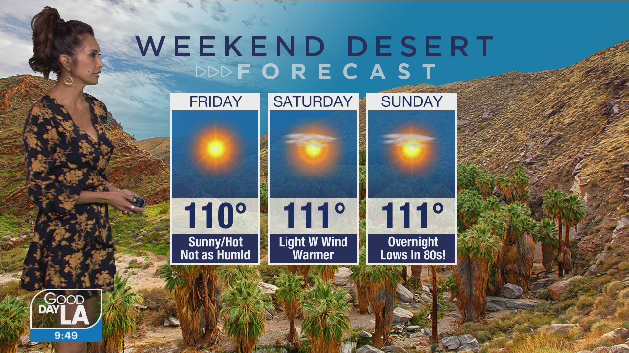 Weekend desert forecast for July 2 - 4