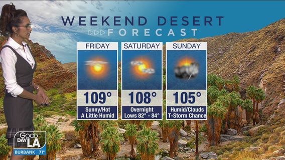 Weekend desert forecast for July 16 - 18