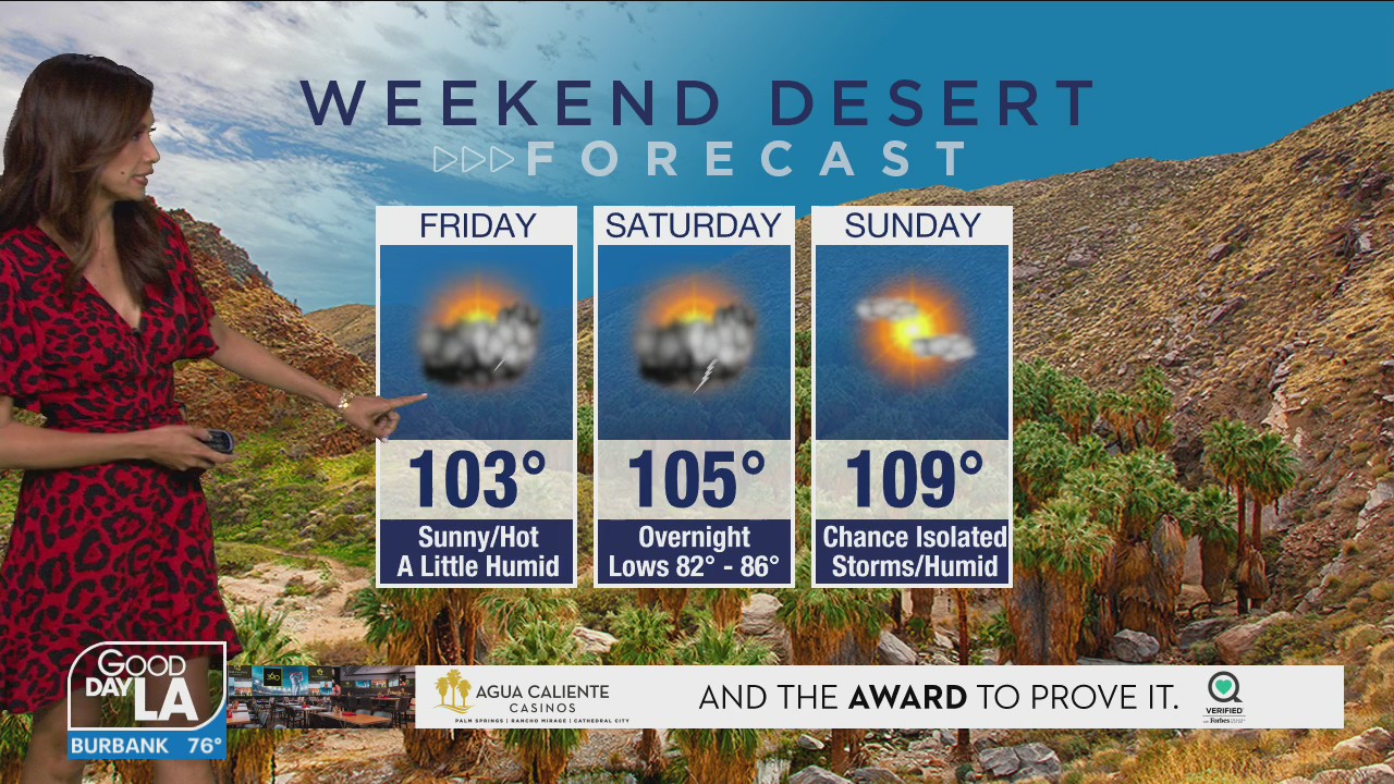 Weekend desert forecast for July 30 - Aug. 1