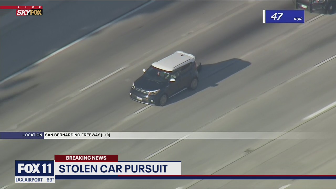 Suspected stolen Kia leading police on chase across San Gabriel Valley