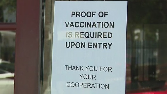 Restaurants, businesses requiring proof of vaccine at the door