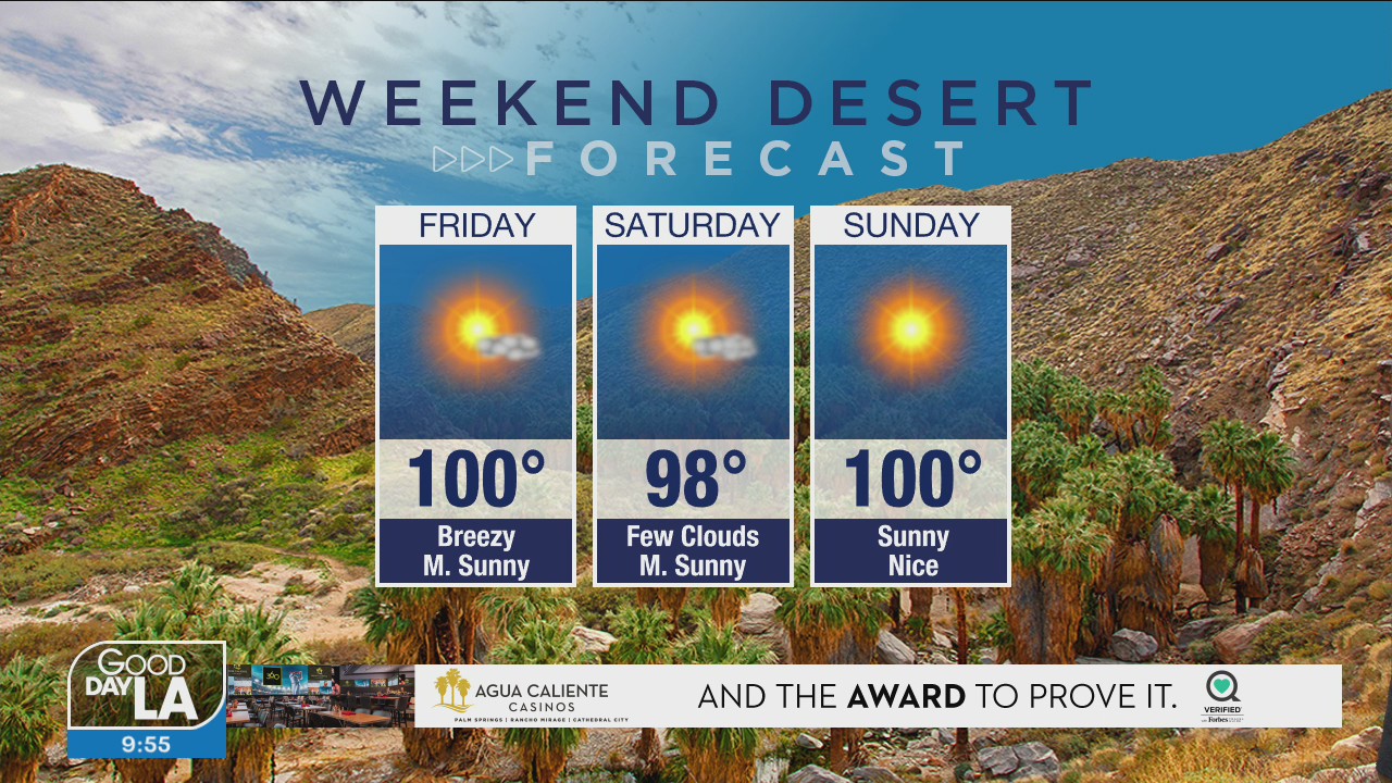 Weekend desert forecast for Aug. 20 - 22