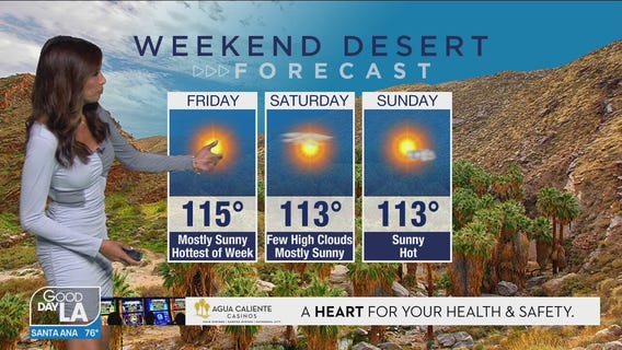 Weekend desert forecast for Aug. 27 - 29