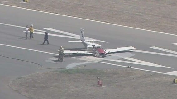 Small plane crashes in Fullerton