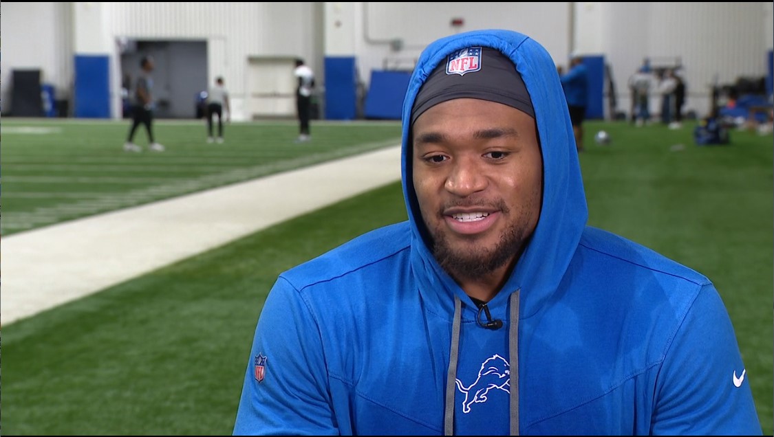 WATCH - Dan Miller caught up Lions rookie linebacker, Derrick Barnes for an exclusive one-on-one interview