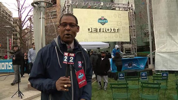 WATCH - Woody Woodriffe reports from the Detroit NFL Draft Party where he caught up with a couple former Lions & commissioner Roger Goodell