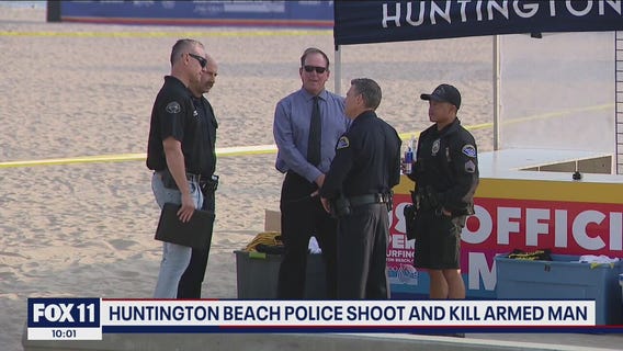 Armed man shot and killed in Huntington City Beach