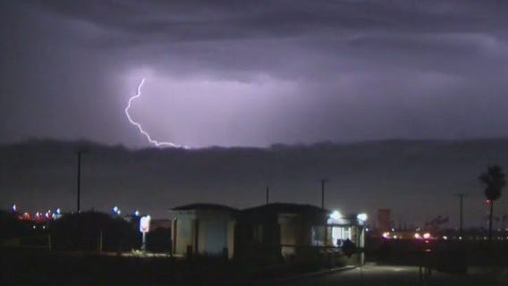Lightning, showers roll into Southern California